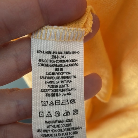 Free People orange lace asymmetric t-shirt - Picture 8 of 8